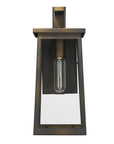 Burnished Bronze Contempo Elongated Outdoor Wall Light
