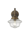 Burnished Bronze Vintage Schoolhouse Outdoor Wall Light