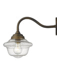 Burnished Bronze Vintage Schoolhouse Outdoor Wall Light