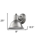 Brushed Silver Aluminum Wall Sconce