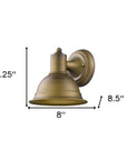 Brushed Gold Aluminum Wall Sconce
