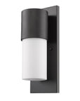 Black And White Frosted Dimmable Outdoor Hanging Light With Black And White Shades