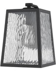 Black And Clear Seeded Dimmable Outdoor Hanging Light With Black And Clear Shades
