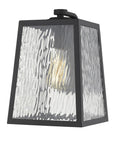 Black And Clear Seeded Dimmable Outdoor Hanging Light With Black And Clear Shades