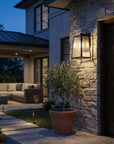 Black And Clear Seeded Dimmable Outdoor Hanging Light With Black And Clear Shades