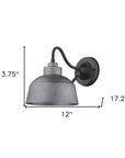 Barnes 1-Light Gray Wall Light