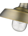 Brass Seeded Dimmable Outdoor Hanging Light With Brass Shades