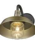 Brass Seeded Dimmable Outdoor Hanging Light With Brass Shades
