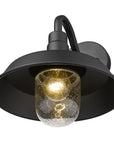 Black Seeded Dimmable Outdoor Hanging Light With Black Shades