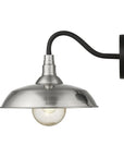 Silver And Black Seeded Dimmable Outdoor Hanging Light With Silver And Black Shades