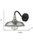 Silver And Black Seeded Dimmable Outdoor Hanging Light With Silver And Black Shades