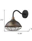 Bronze And Black Dimmable Outdoor Hanging Light With Bronze And Black Shades