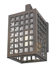 Bronze And Clear Seeded Dimmable Outdoor Hanging Light With Bronze And Clear Shades