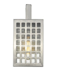 Silver And Clear Seeded Dimmable Outdoor Hanging Light With Silver And Clear Shades