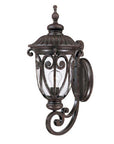 Antiqued Bronze Seeded Dimmable Outdoor Hanging Light With Antiqued Bronze Shades