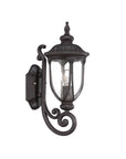 Black And Clear Seeded Dimmable Outdoor Hanging Light With Black And Clear Shades
