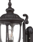 Black And Clear Seeded Dimmable Outdoor Hanging Light With Black And Clear Shades