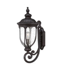 Black And Clear Seeded Dimmable Outdoor Hanging Light With Black And Clear Shades