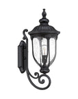Black And Clear Seeded Dimmable Outdoor Hanging Light With Black And Clear Shades