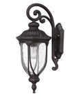 Black And Clear Seeded Dimmable Outdoor Hanging Light With Black And Clear Shades