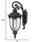 Black And Clear Seeded Dimmable Outdoor Hanging Light With Black And Clear Shades