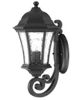 Black And Clear Hammered Dimmable Outdoor Hanging Light With Black And Clear Shades