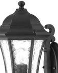 Black And Clear Hammered Dimmable Outdoor Hanging Light With Black And Clear Shades