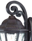 Antique Black Tapered Hanging Lantern Wall Light