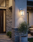 Silver And White Frosted Dimmable Outdoor Hanging Light With Silver And White Shades