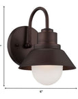 Dark Brown And White Frosted Dimmable Outdoor Hanging Light With Dark Brown And White Shades