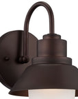 Dark Brown And White Frosted Dimmable Outdoor Hanging Light With Dark Brown And White Shades