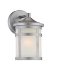 Brushed Silver Hanging Lantern Shape Wall Light