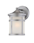 Brushed Silver Hanging Lantern Shape Wall Light