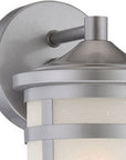 Brushed Silver Hanging Lantern Shape Wall Light