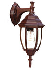 Dark Brown Hanging Globe Lantern Wall Light