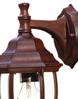 Dark Brown Hanging Globe Lantern Wall Light