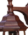 Dark Brown Hanging Globe Lantern Wall Light