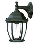 Matte Black Wide Hanging Lantern Wall Light