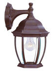 Dark Brown Wide Hanging Lantern Wall Light