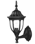 Matte Black Clear Glass Swing Arm Wall Light