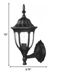 Matte Black Clear Glass Swing Arm Wall Light