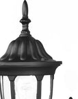 Matte Black Clear Glass Swing Arm Wall Light