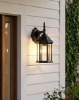 White Clear Glass Swing Arm Wall Light