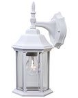 White Clear Glass Swing Arm Wall Light