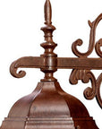 Narrow Brown Domed Hanging Glass Lantern Wall Light