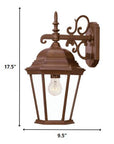 Brown Domed Hanging Lantern Wall Light