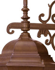 Brown Domed Hanging Lantern Wall Light