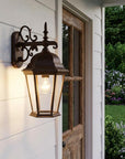 Brown Domed Hanging Lantern Wall Light
