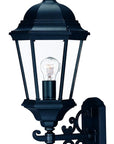 Matte Black Domed Glass Lantern Wall Light