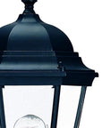 Matte Black Domed Glass Lantern Wall Light